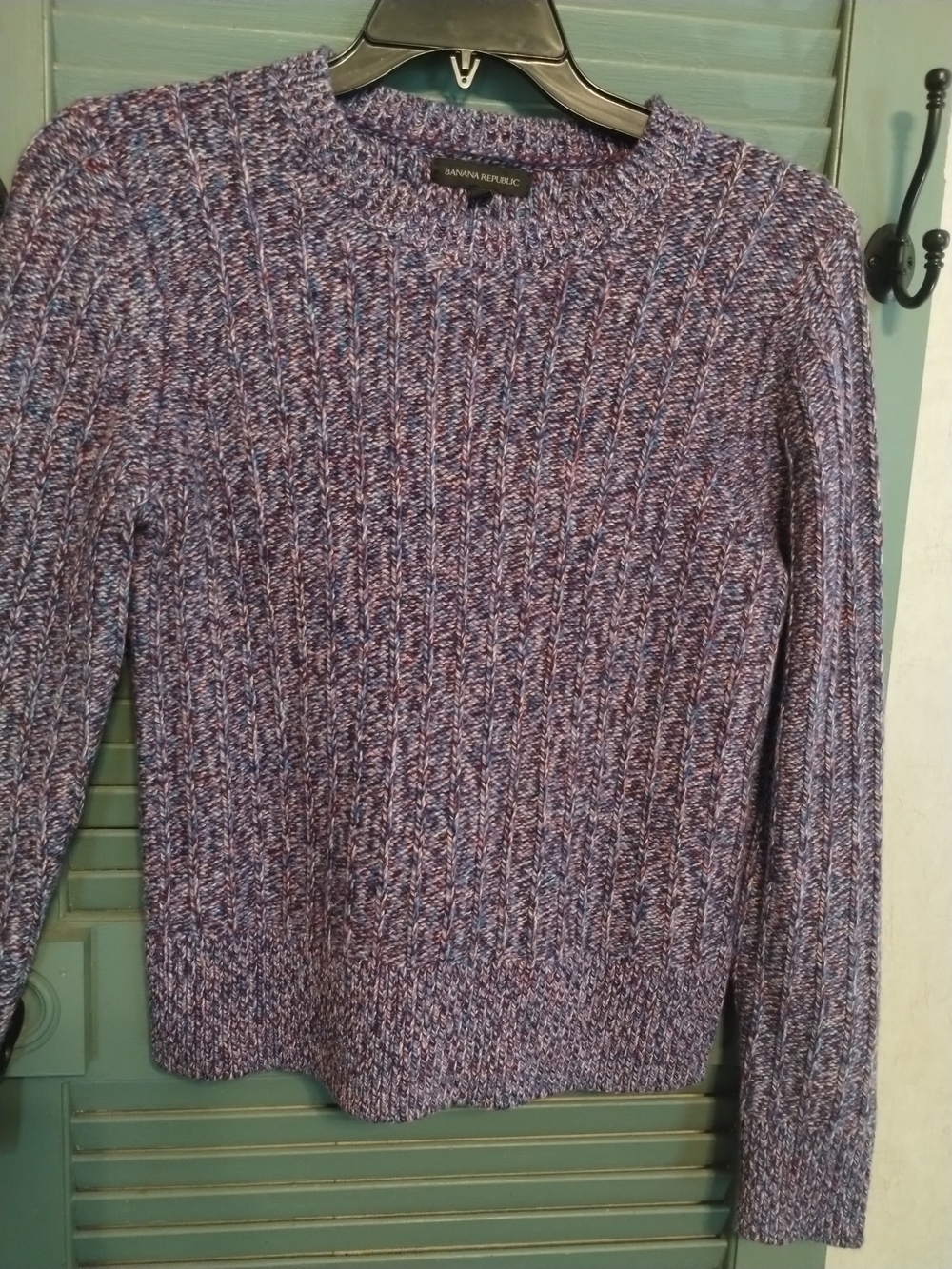 Banana Republic Marled Purple Crewneck Sweater